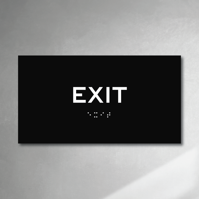 Exit Braille Sign