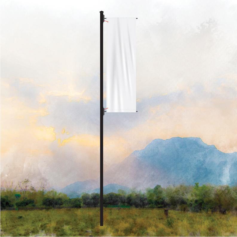 Banner Flag Pole and Foundation Sleeve