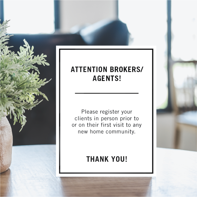 Attention Brokers/Agents Bent Plaque