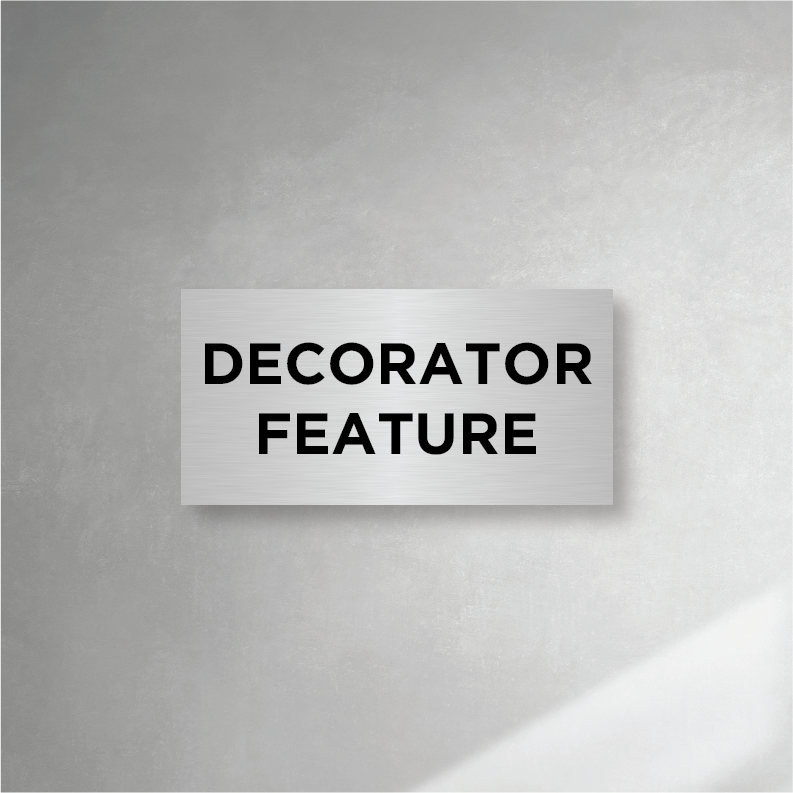 Decorator Feature Plaque