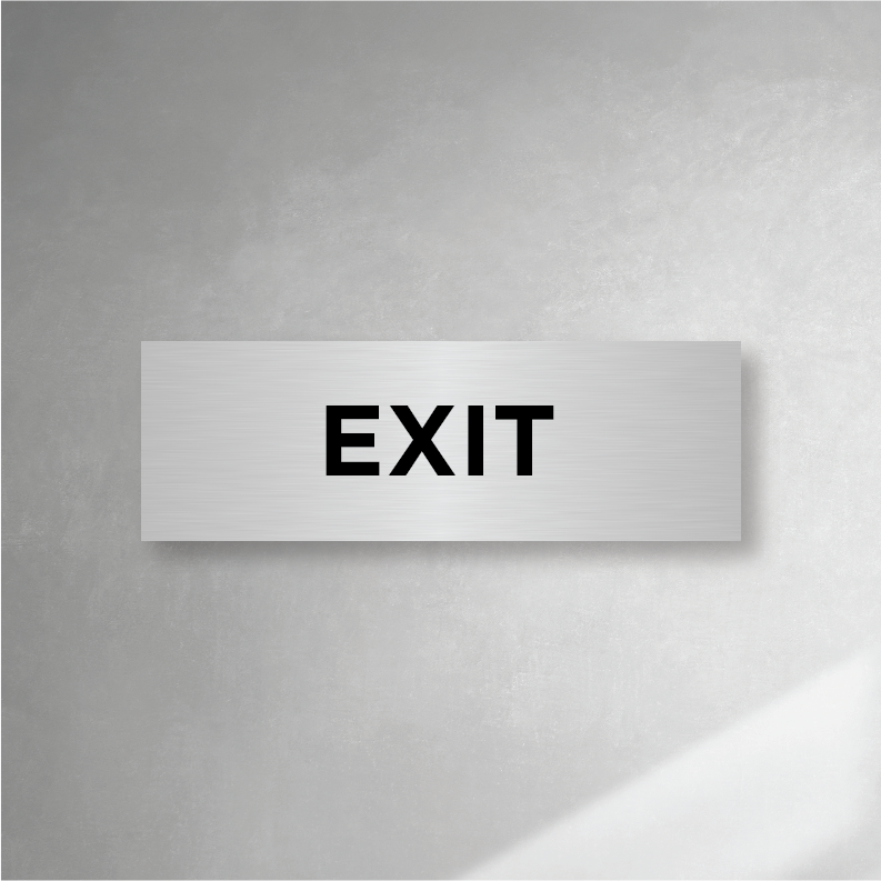 Exit Plaque