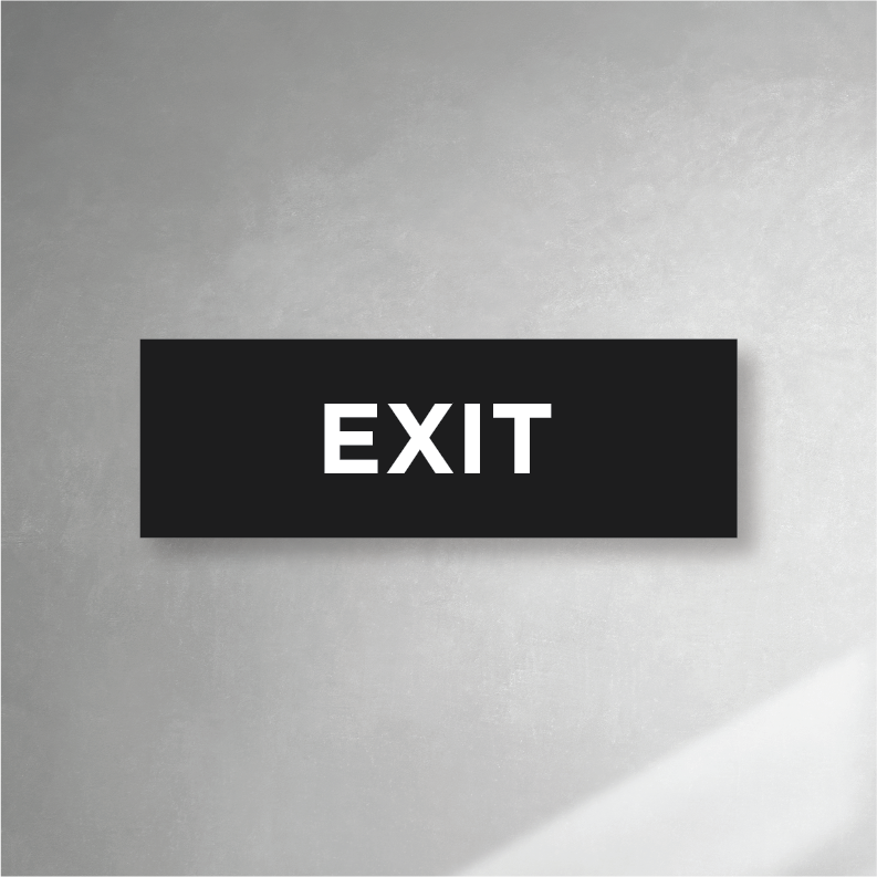 Exit Plaque