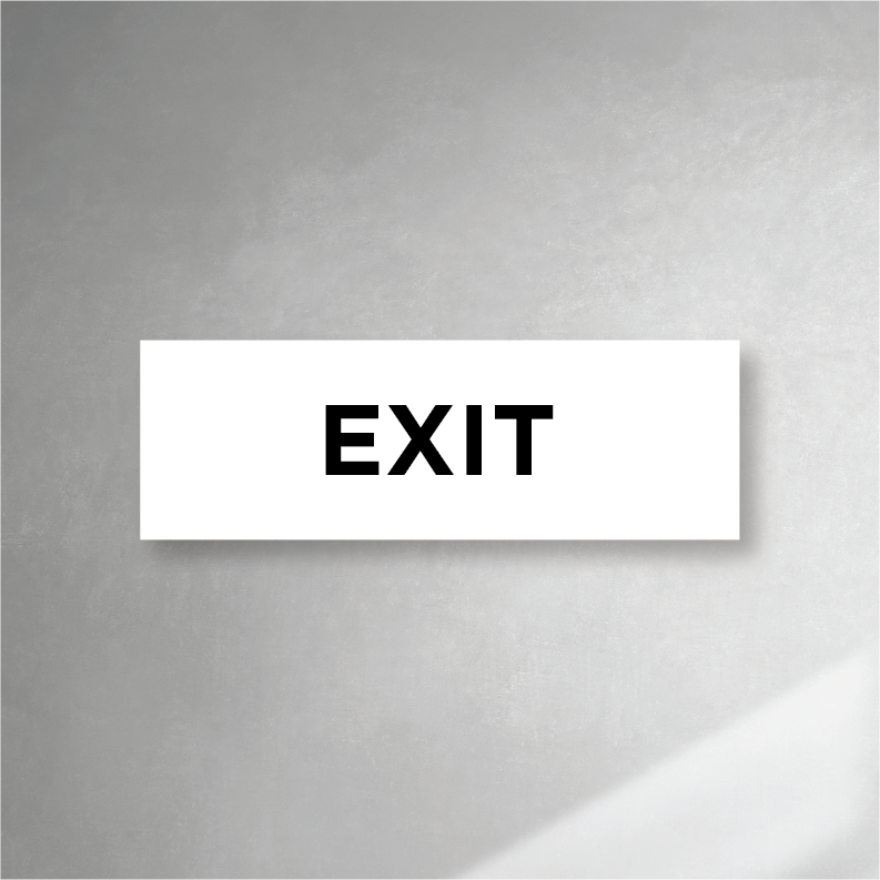 Exit Plaque