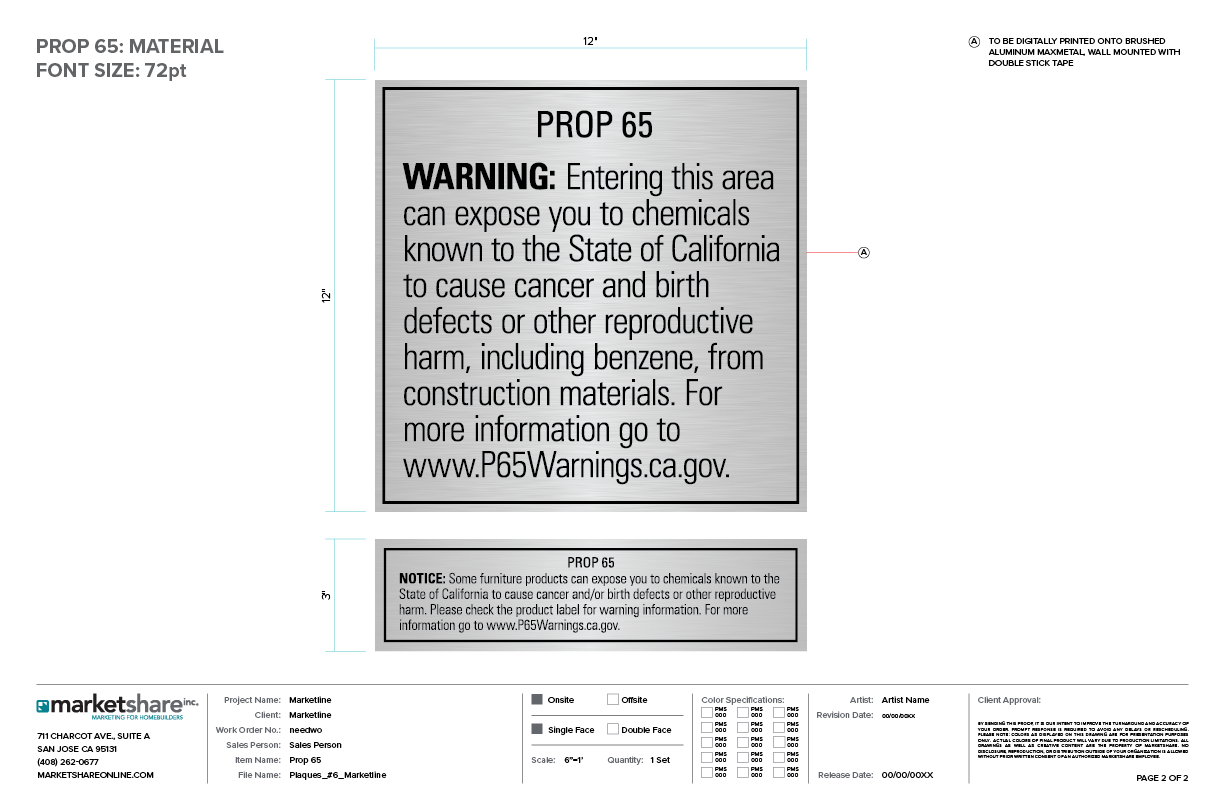 Proposition 65 Plaque