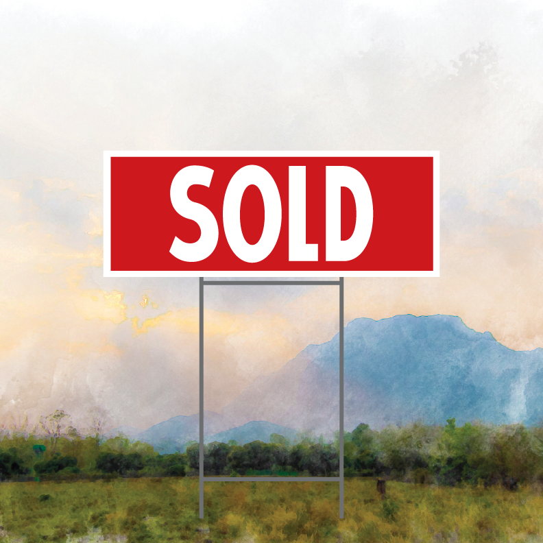 Sold/Available Sign - 9" x 24"