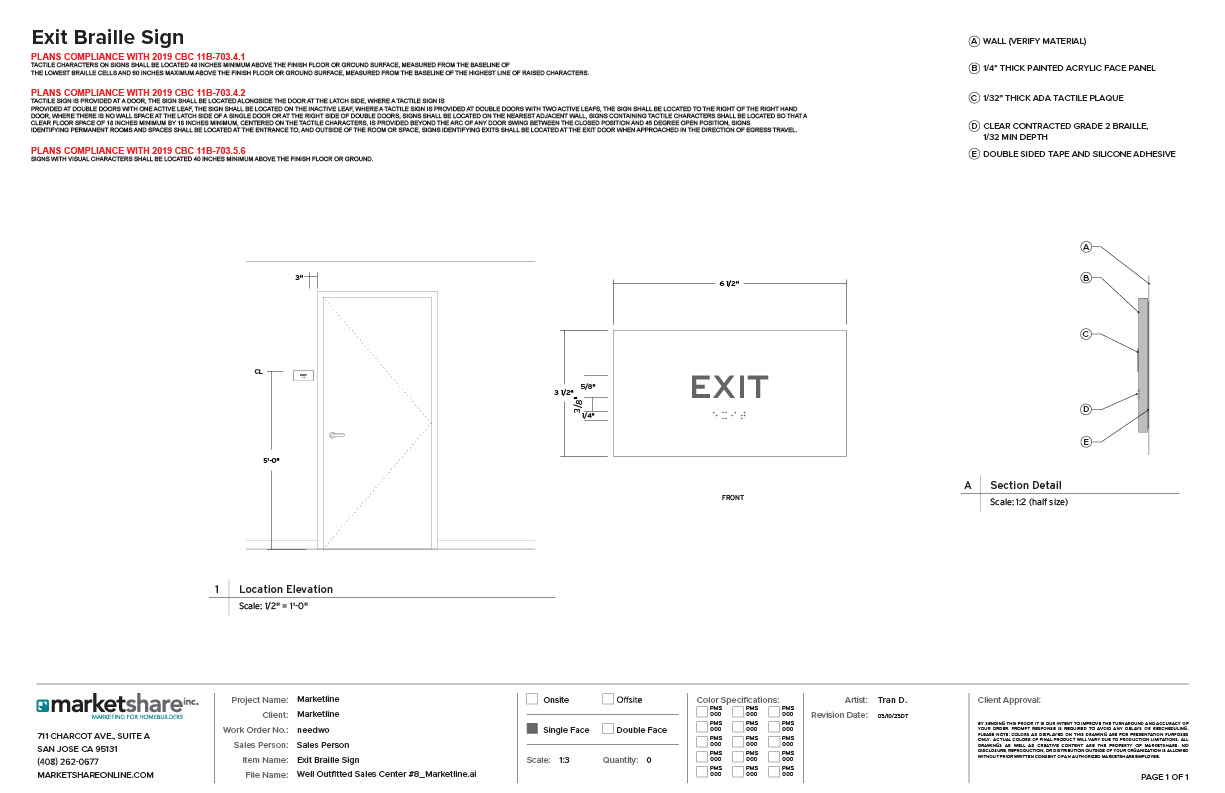 ADA Exit Sign