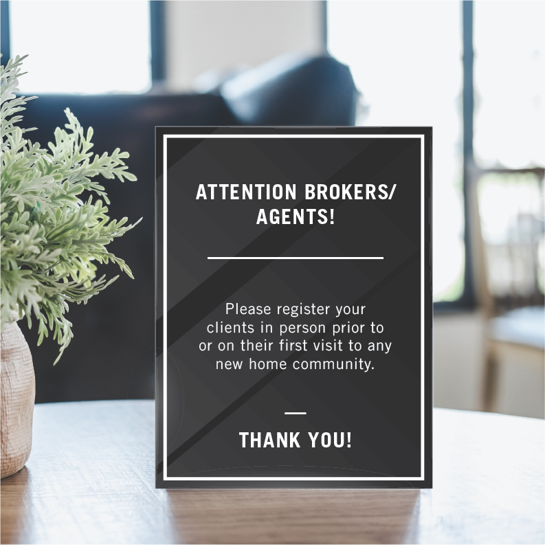 Attention Brokers/Agents Bent Plaque