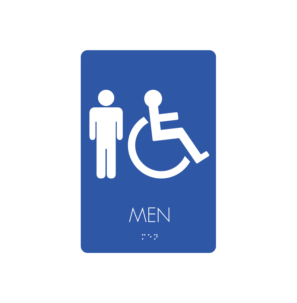 Restroom Signs - Men/Handicapped